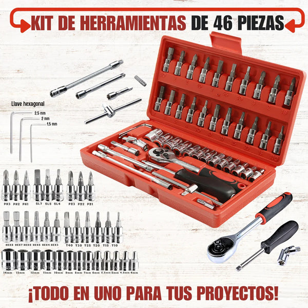46 Piezas en 1: El kit de herramientas que lo resuelve todo – PAGO CONTRA ENTREGA!